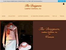 Tablet Screenshot of designerleatherclothes.com